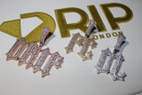 Custom Thorn Letter Pendants - Silver, Gold or Rose Gold - Matching Rope Chain