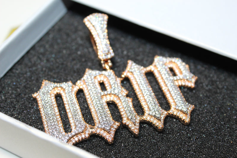 Custom Thorn Letter Pendants - Silver, Gold or Rose Gold - Matching Rope Chain