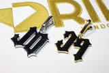 Custom Thorn Letter Pendants - Silver, Gold or Rose Gold - Matching Rope Chain