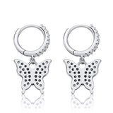 Butterfly 925 Earrings - Sterling Silver - 9mm