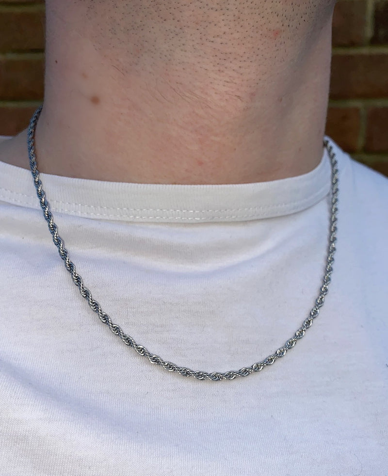 Silver 3mm Rope Chain