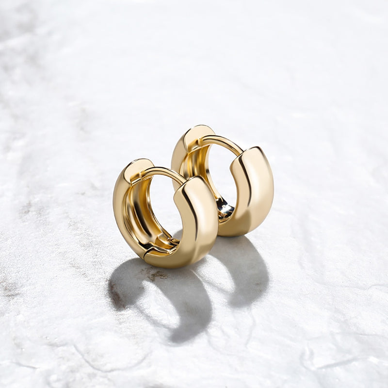 Micro Stainless Hoop Earrings - Gold