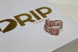 Baguette Cubic Zirconia Encrusted Ring - One Size - Silver, Rose Gold & Gold