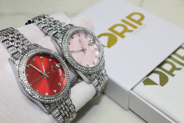 Women's Watch - Pink Pearl or Red Face - Unisex - One Size