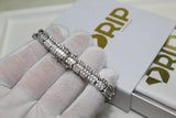 10mm Baguette Tennis Bracelet - Plated - 7 Inch