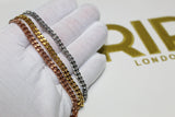 Cuban Bracelet - 7/8 Inch - Silver, Gold and Rose Gold