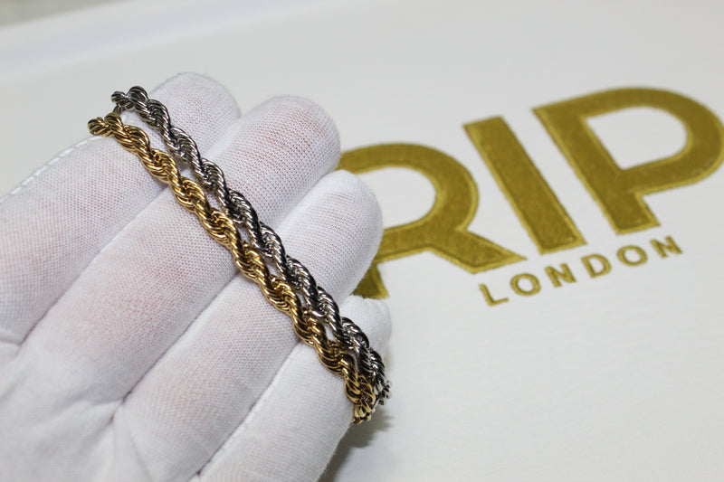 Cuban Bracelet - 7/8 Inch - Silver, Gold and Rose Gold