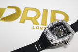 Premium Encrusted Sports Watch - Rubber Strap - Black - Unisex - One Size