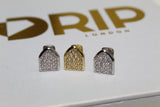 Silver and Gold - Encrusted Single Tooth Caps (Plated) - Water Moulded