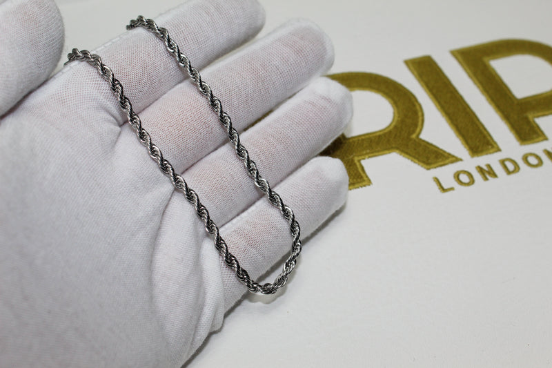 Silver 3mm Rope Chain