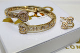 The Heart Gold Bracelet & Ring - Bundle