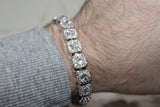 Solitaire Tennis Bracelet - Plated - 7/8 Inch