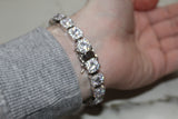 Solitaire Tennis Bracelet - Plated - 7/8 Inch