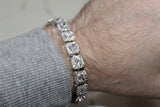 Solitaire Tennis Bracelet - Plated - 7/8 Inch