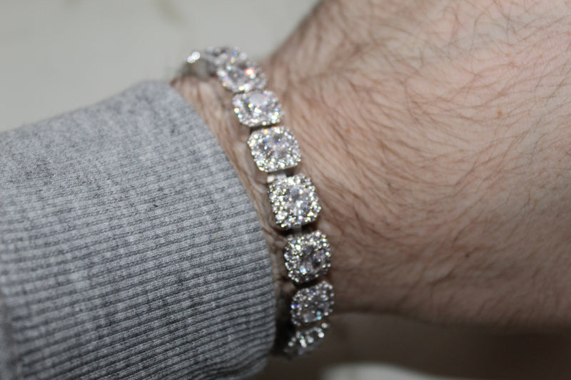 Solitaire Tennis Bracelet - Plated - 7/8 Inch