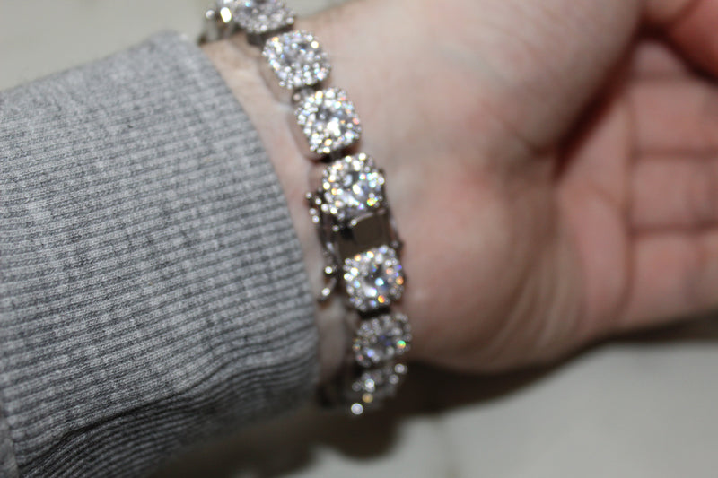 Solitaire Tennis Bracelet - Plated - 7/8 Inch