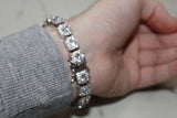 Solitaire Tennis Bracelet - Plated - 7/8 Inch