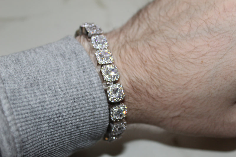 Solitaire Tennis Bracelet - Plated - 7/8 Inch