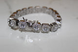 Solitaire Tennis Bracelet - Plated - 7/8 Inch