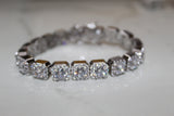 Solitaire Tennis Bracelet - Plated - 7/8 Inch