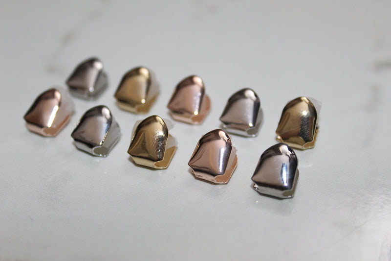 Silver, Gold and Rose Gold - Single Tooth Caps (Plated)