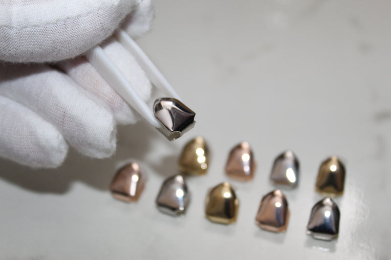 Silver, Gold and Rose Gold - Single Tooth Caps (Plated)