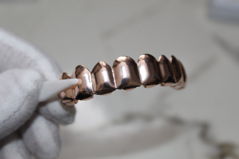 Silver or Rose Gold - Full Mouth Grills (Plated) -  Water Moulded