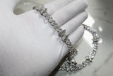 Butterfly Encrusted Cuban Chain - 9mm Cubic Zirconia - Silver - Various Lengths