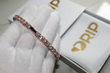 Rose 5mm Tennis Bracelet - Plated - 7/8 Inch