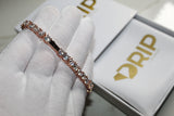 Rose 5mm Tennis Bracelet - Plated - 7/8 Inch