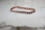 Rose 5mm Tennis Bracelet - Plated - 7/8 Inch