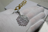 Snowflake - Cubic Zirconia - Pendant - Silver - Rope Chain