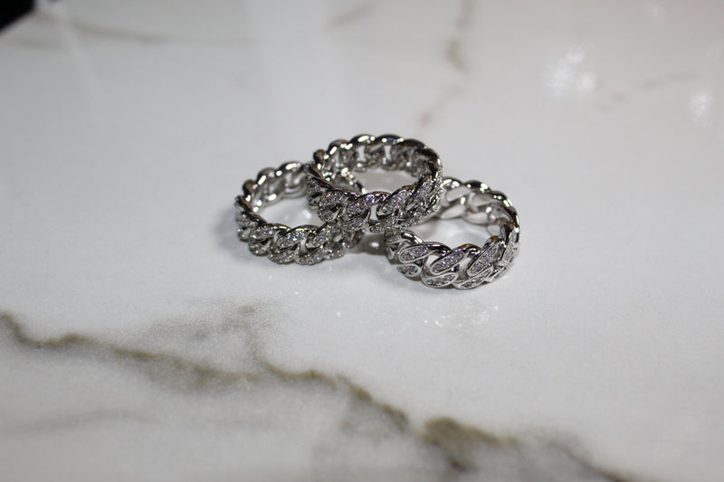 Silver Micro Cuban Ring - Size 7