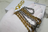 Silver or Gold - 7mm Rope Chain - 20 Inch