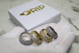 5 Row Ring - Silver or Gold - Size 7 and 9