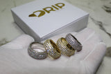 5 Row Ring - Silver or Gold - Size 7 and 9