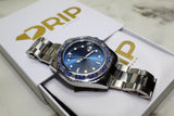 Quartz 41mm Watch - Silver or Blue - Diamond Bezel - Unisex - One Size