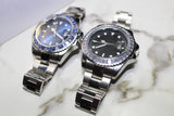 Quartz 41mm Watch - Silver or Blue - Diamond Bezel - Unisex - One Size