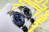 Quartz 41mm Watch - Silver or Blue - Diamond Bezel - Unisex - One Size