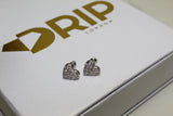 Mini Heart Shaped 925 Earrings - Sterling Silver