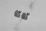 Mini Heart Shaped 925 Earrings - Sterling Silver