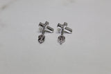 Mini Cross 925 Earrings - Sterling Silver