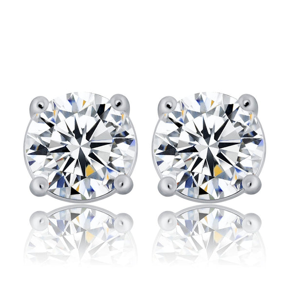 Moissanite Stud Earring - 925 Silver - D Colour - VVS1- 3mm