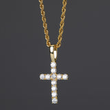 Moissanite Cross Pendant - 925 Silver - D Colour - VVS1 - 43mm