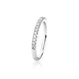 Moissanite Single Row Ring - 925 Silver - D Colour - VVS1 - 0.33 Carat