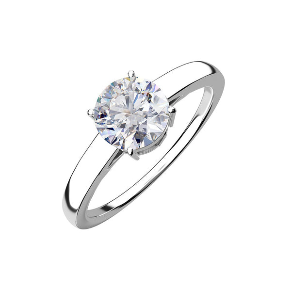 Moissanite Solid Band Ring - 925 Silver - D Colour - VVS1 - 6MM - 1 Carat