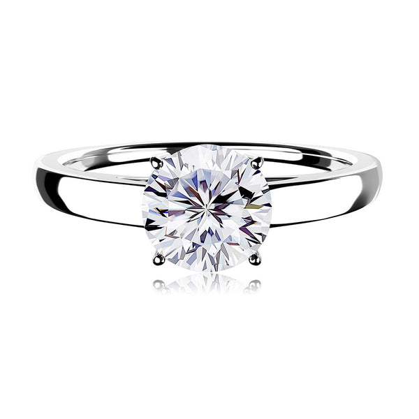 Moissanite Solid Band Ring - 925 Silver - D Colour - VVS1 - 6MM - 1 Carat