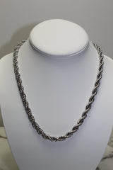 Silver 8mm Rope Chain