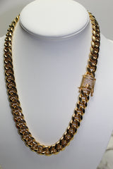 12mm Cuban Chain - Gold - Various Lengths