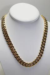 12mm Cuban Chain - Gold - Various Lengths